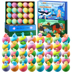 BloomFizzy ocean creatures bath bombs with hidden toy for kids' bath adventures