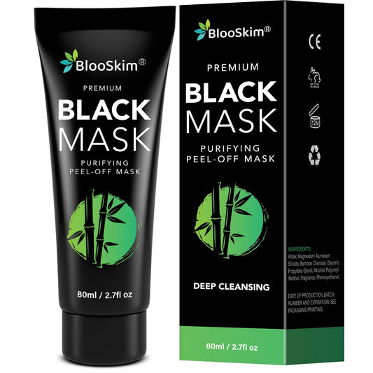 Blooskim Blackhead Remover Mask with charcoal peel-off for deep cleansing pores