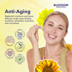 Blossom face oil moisturizing hydration for balanced skin tone.