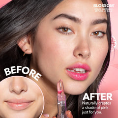 Blossom lip balm infused with real flowers for a luxurious touch.