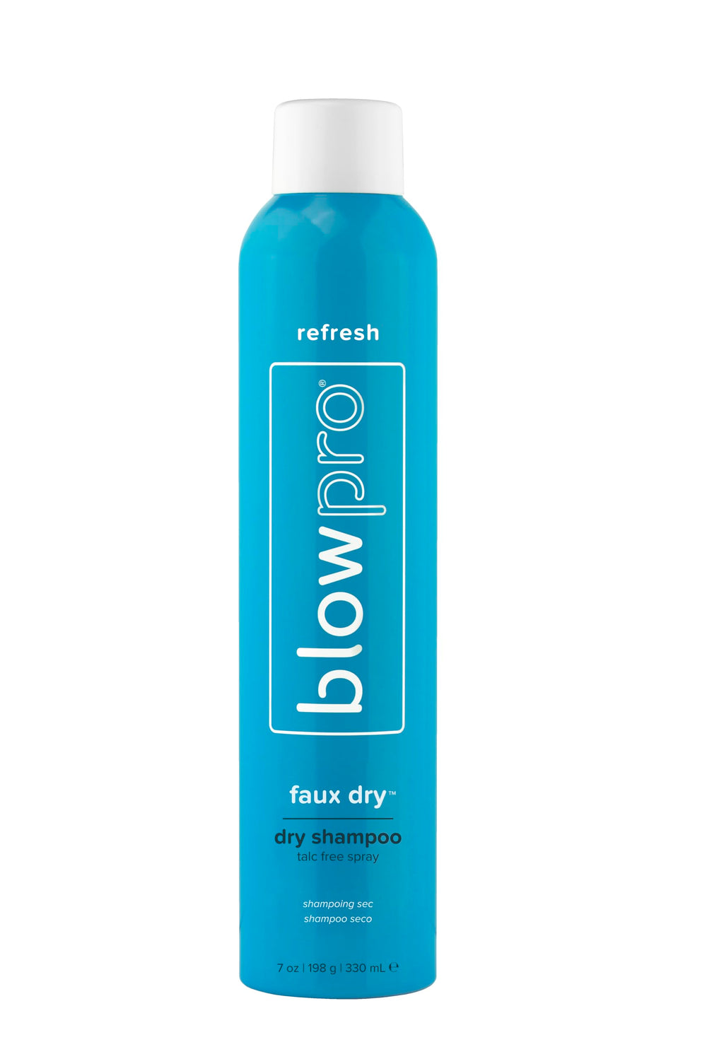 Blowpro Faux Dry Shampoo brush-in action blends powder for a clean finish.