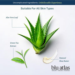 Blu Atlas Body Wash Green Tea foam—calms skin while locking in moisture.