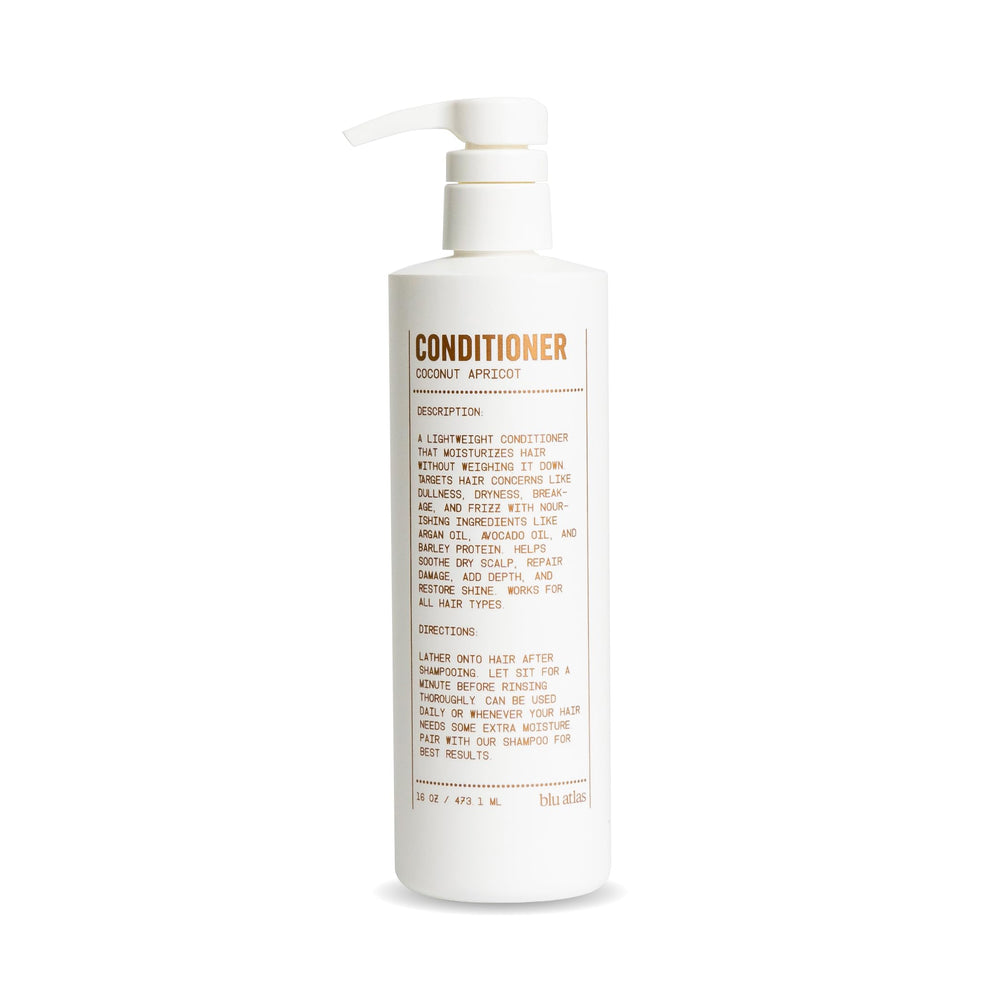 Blu Atlas conditioner in shower for daily hair care routine