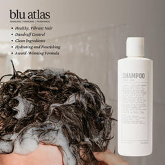 Blu Atlas Men's Natural Shampoo cap close-up, easy application and secure seal
