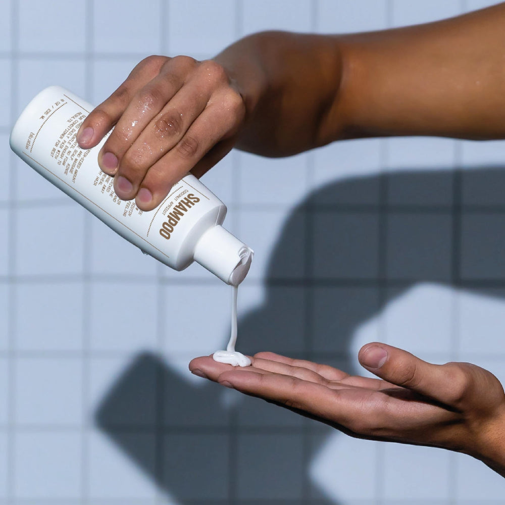 Blu Atlas Shampoo 8 oz bottle ready for home or travel
