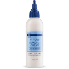 Blue Cross Cuticle Remover Cream bottle showing at-home cuticle care benefits