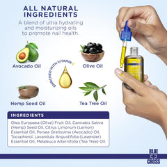 Blue Cross Nail & Cuticle Oil dropper application targets precise nourishment for nail beds