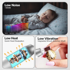 Blue Sea Sky low-noise, low-heat motor for quiet home nail care.