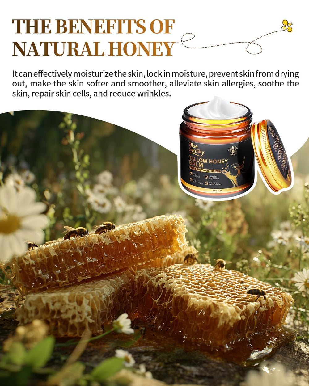 Sustainable farm sourcing behind Blue Sea Sky beef tallow balm.
