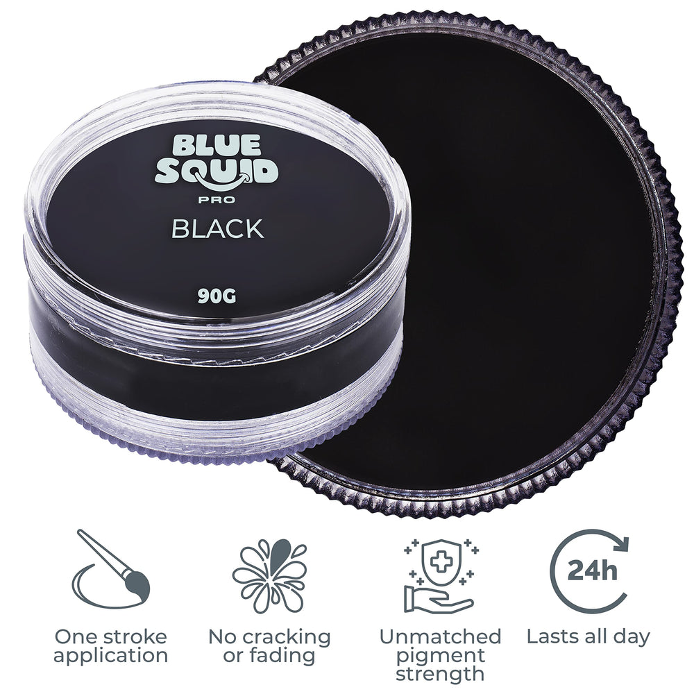 Blue Squid PRO black paint being removed with damp cloth for easy wash-off.