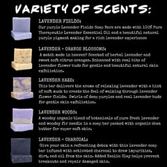 Bluebyrd Lavender Haze Bar with floral notes and mild exfoliation.