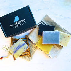 Bluebyrd Lavender Orange Bar with uplifting scent for bright showers.