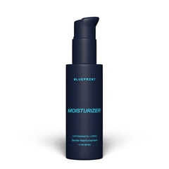 Blueprint Bryan Johnson Moisturizer bottle front showing fragrance-free hydration for daily care.