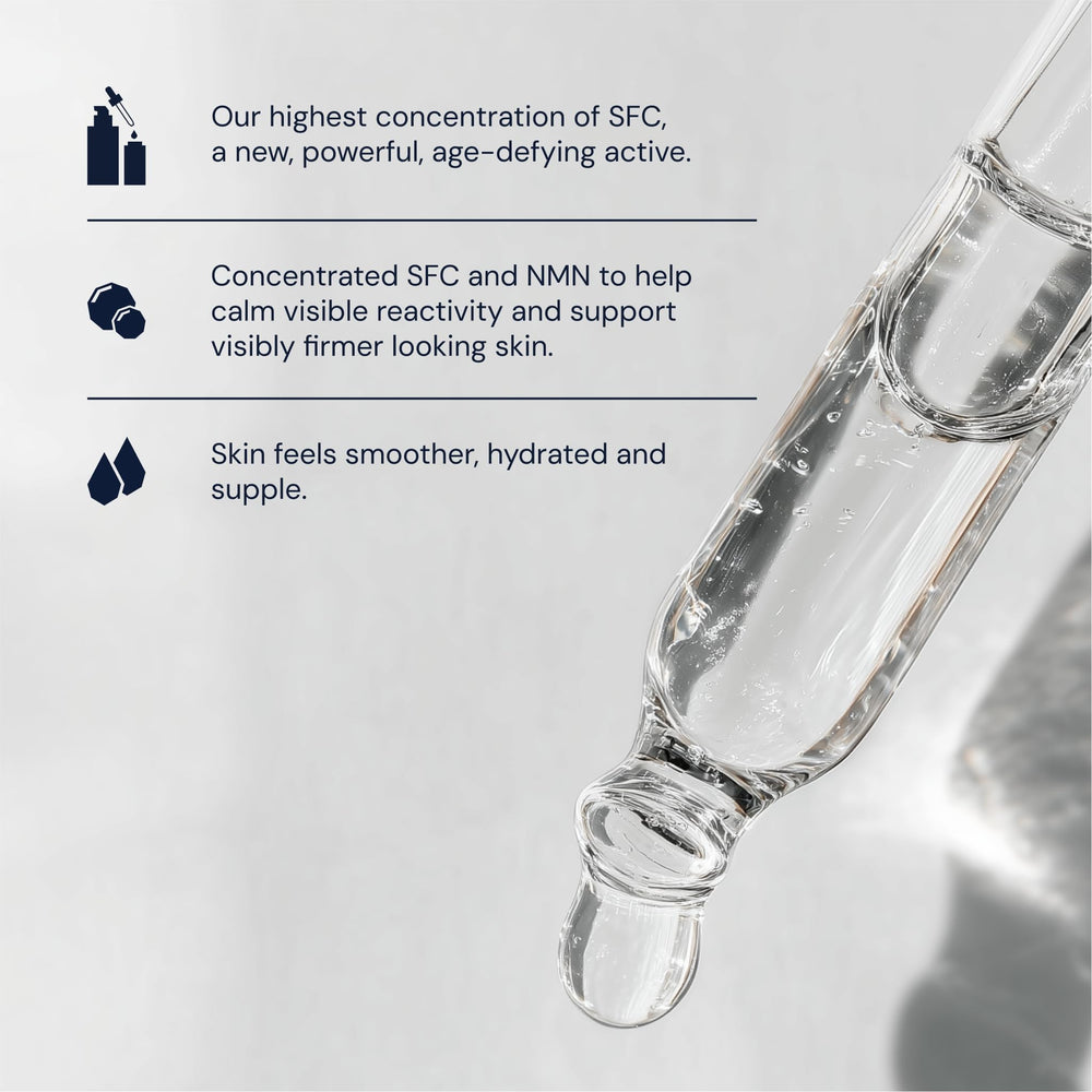 Blueprint Bryan Johnson serum hyaluronic boost emphasizes deep hydration and plumpness.