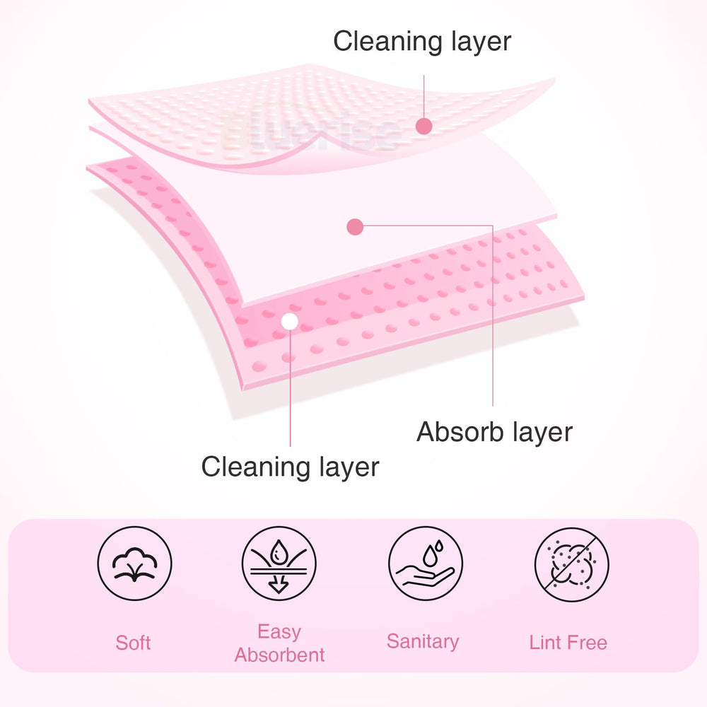 BLUERISE strong-absorption wipes prevent fibers shedding during removal