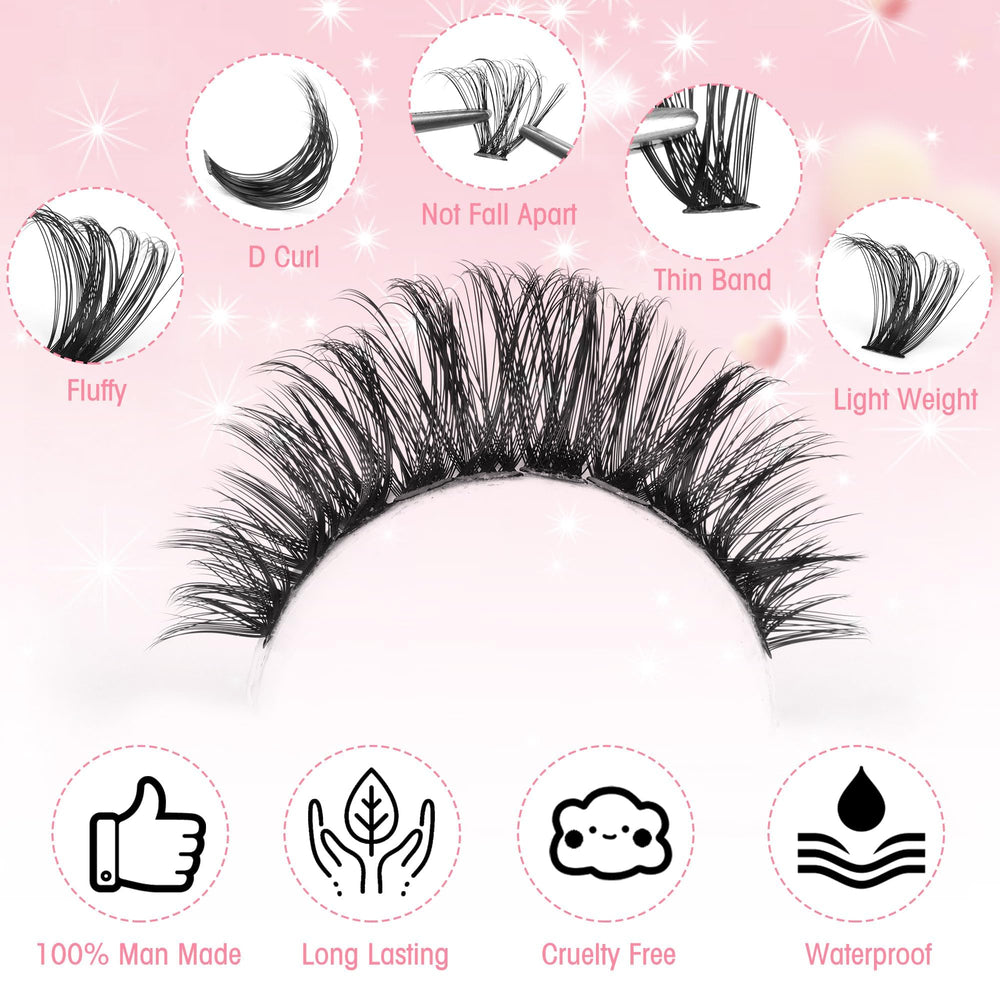 Boahankuke wispy lash clusters come in two styles for versatile looks.