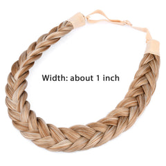 BOBIYA braided headband golden blonde detail highlighting adjustable fit