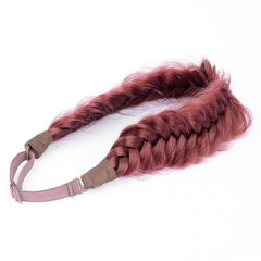 BOBIYA burgundy synthetic hair texture closeup highlights color and shine