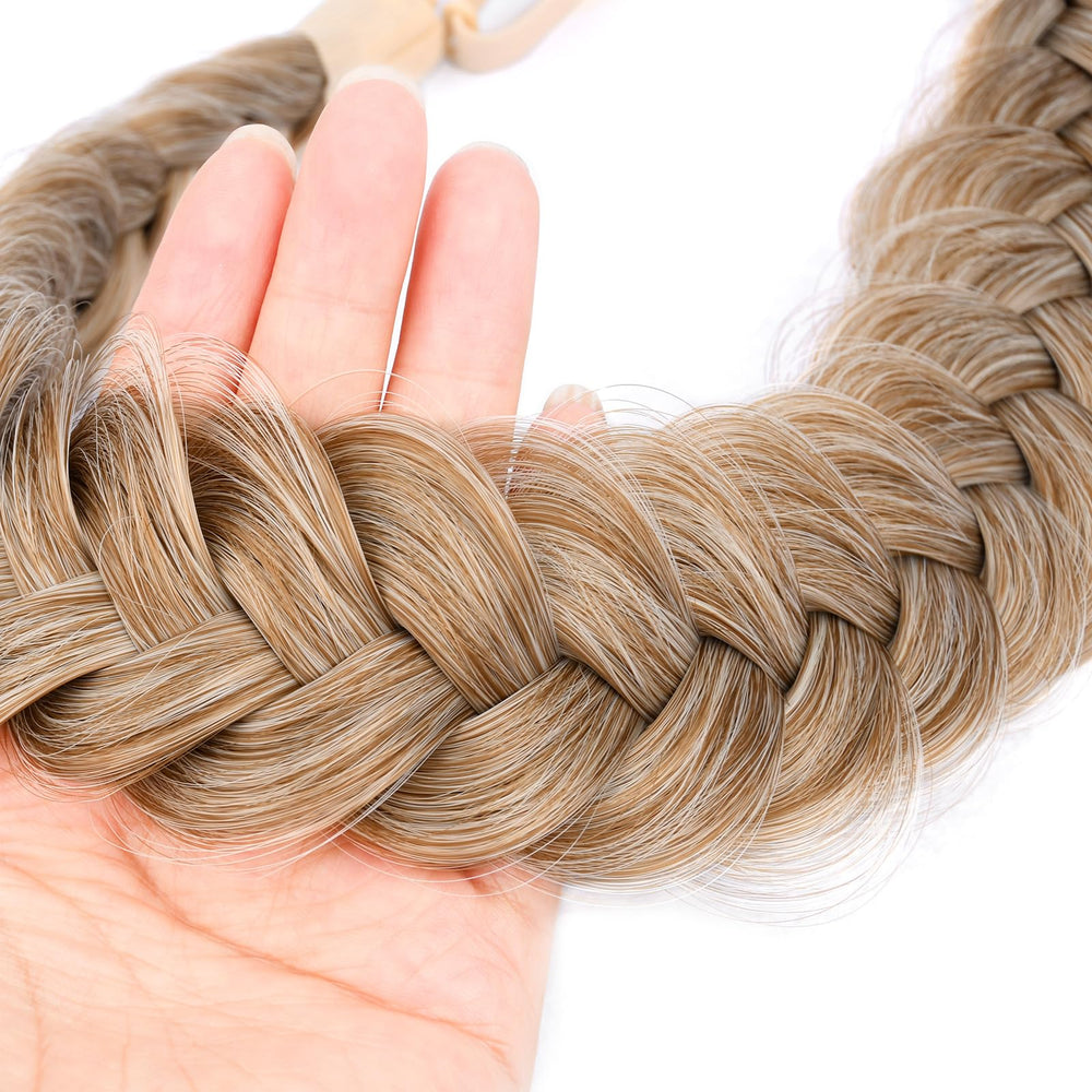 BOBIYA messy wide headband side view sandy blonde, versatile daily styling.