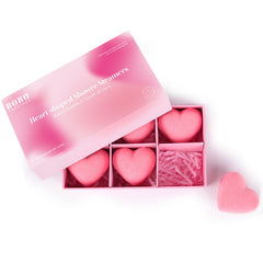 BoboSweeTree shower steamer heart pink rose scent for a relaxing at-home spa ritual.