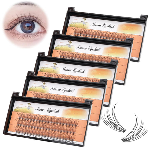 Bodermincer 10D cluster lashes showcase bold volume for a natural look.