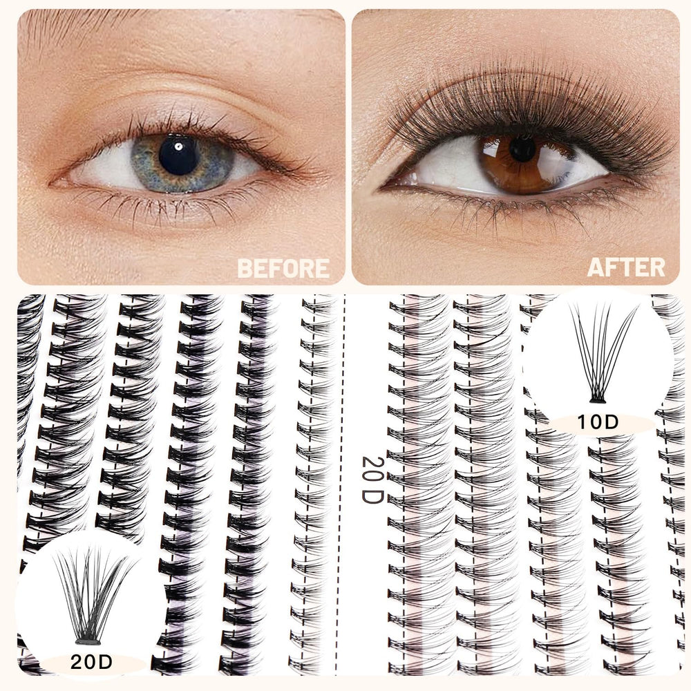 Bodermincer Lash Extension 8-9mm set for subtle enhancement.