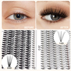 Bodermincer 240pcs C curl 12-13mm lash extensions mid-length balance.