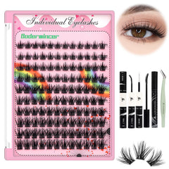 Bodermincer lashes clusters 12-14mm mixed with gentle, layered length.