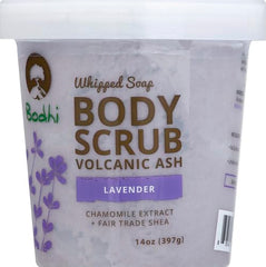BODHI Lava Lavender whipped soap foam closeup highlights creamy lather and cleansing feel.