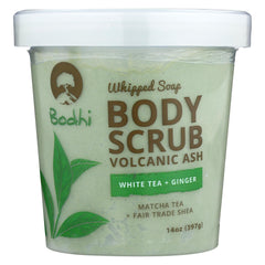 BODHI White Tea Ginger Whipped Soap foam exfoliates gently for smooth skin