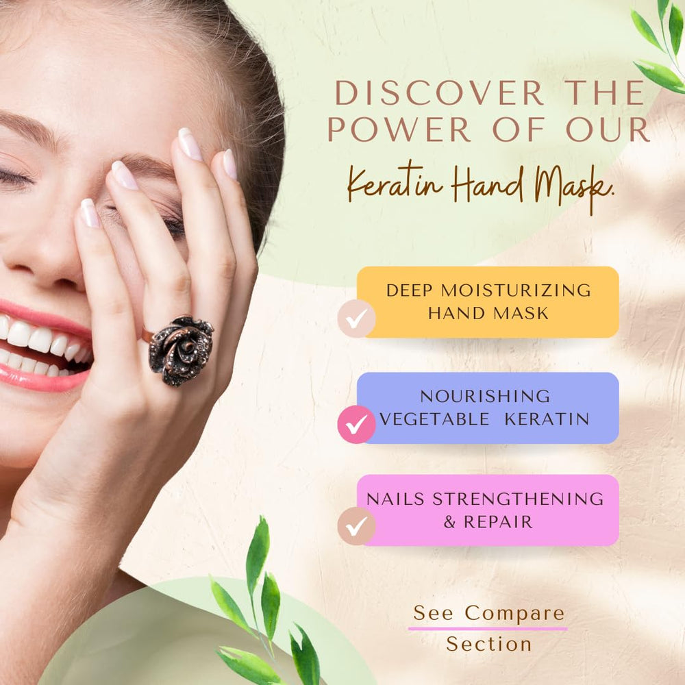 Bodipure Keratin Gloves wrap nails to support nail health.
