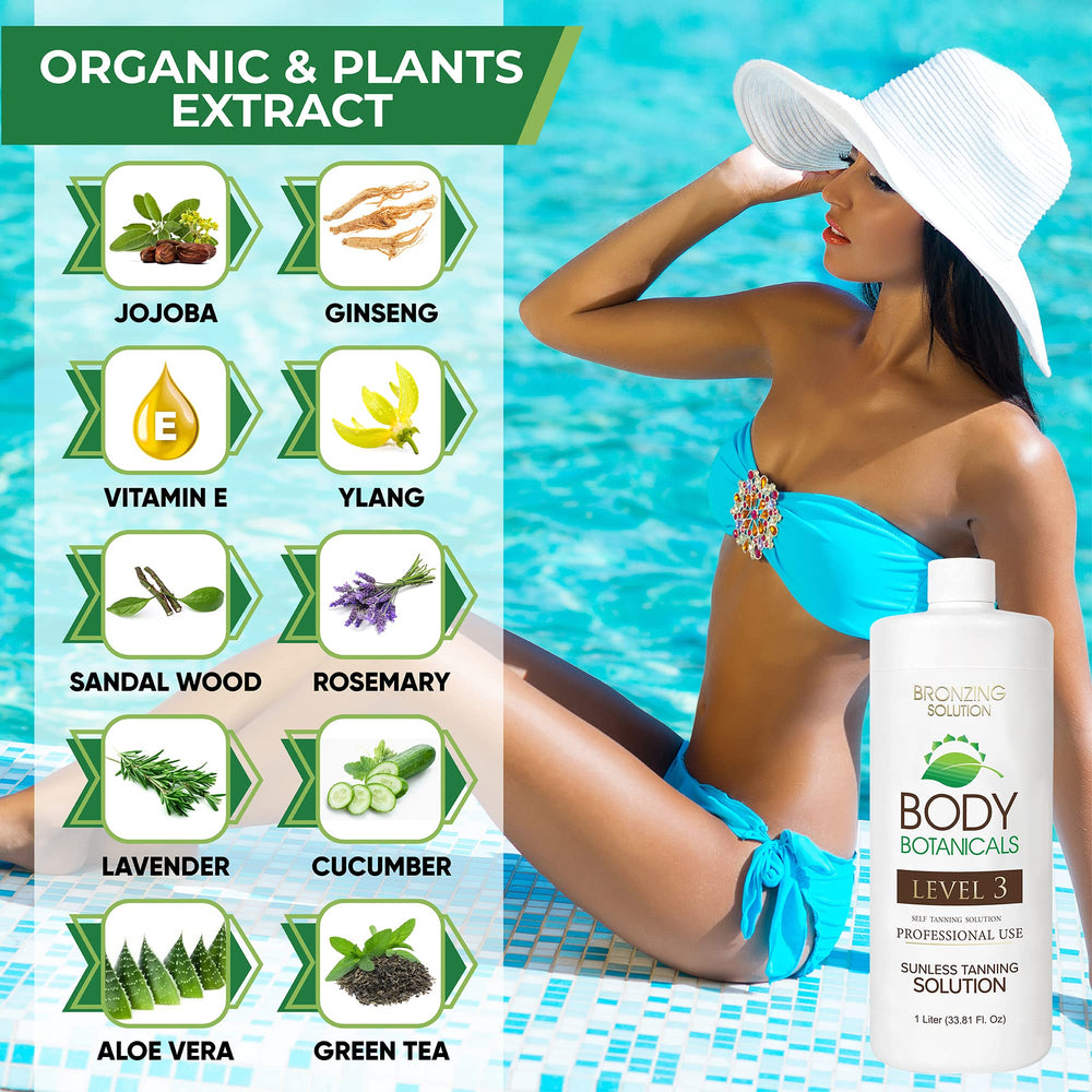 Body Botanicals airbrush-compatible formula ready for pros or DIY spray tanning.