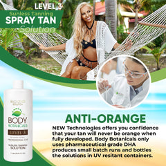 Body Botanicals spray tan solution for HVLP and airbrush systems.