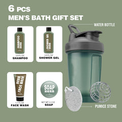 Body & Earth men's gift set face wash refreshes skin for daily use.