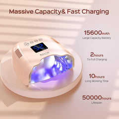 BOLASEN nail lamp with metal base for stable, even curing
