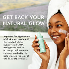 Bolden Nighttime Repair Serum pump close-up for easy nightly application benefiting even skin tone.