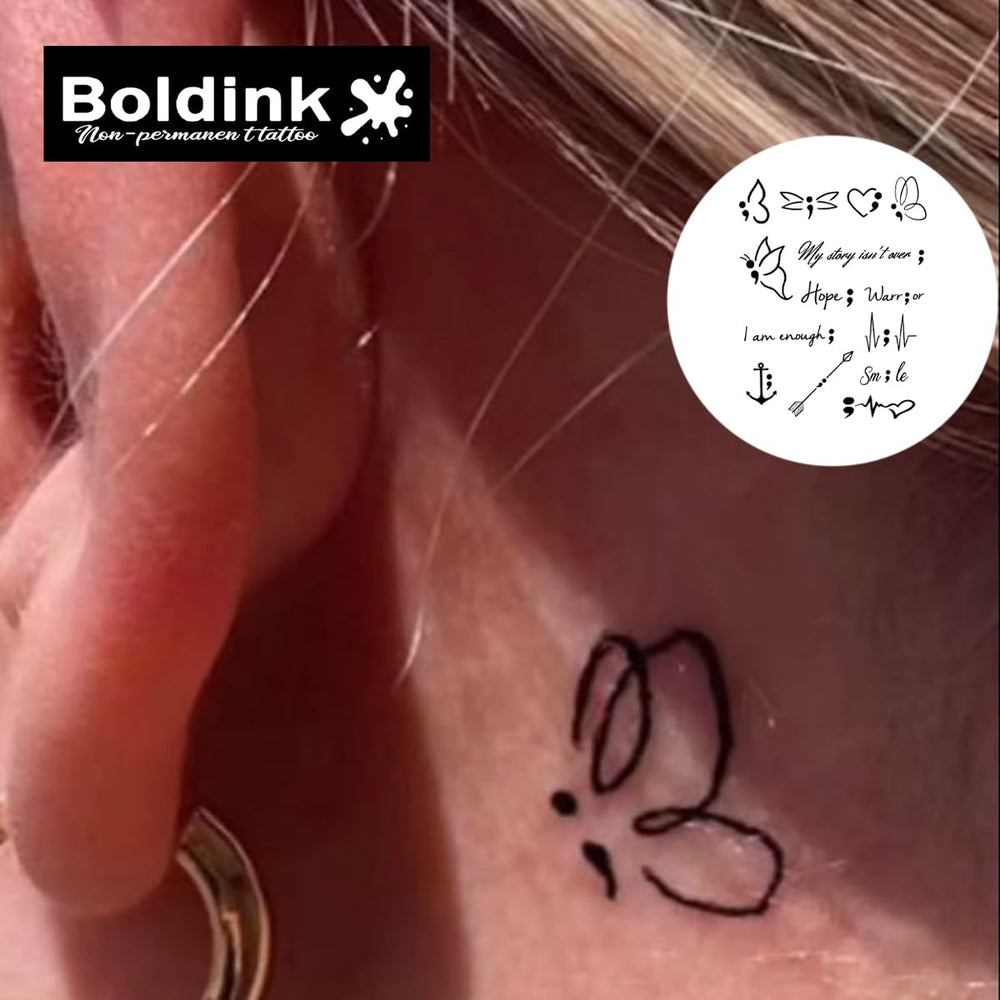 Boldink Butterfly 7 tattoo sheets show diverse patterns for easy styling.