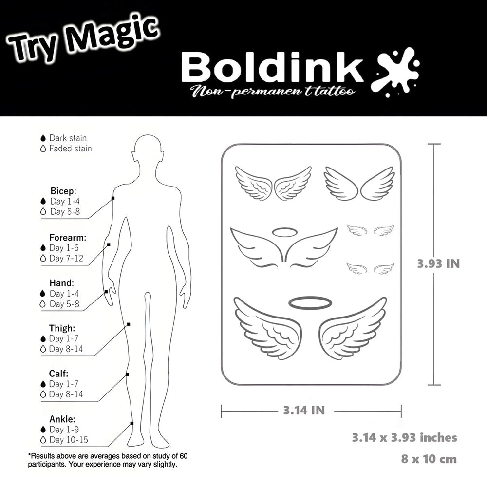 Boldink 30-second application design suits parties and fast setups