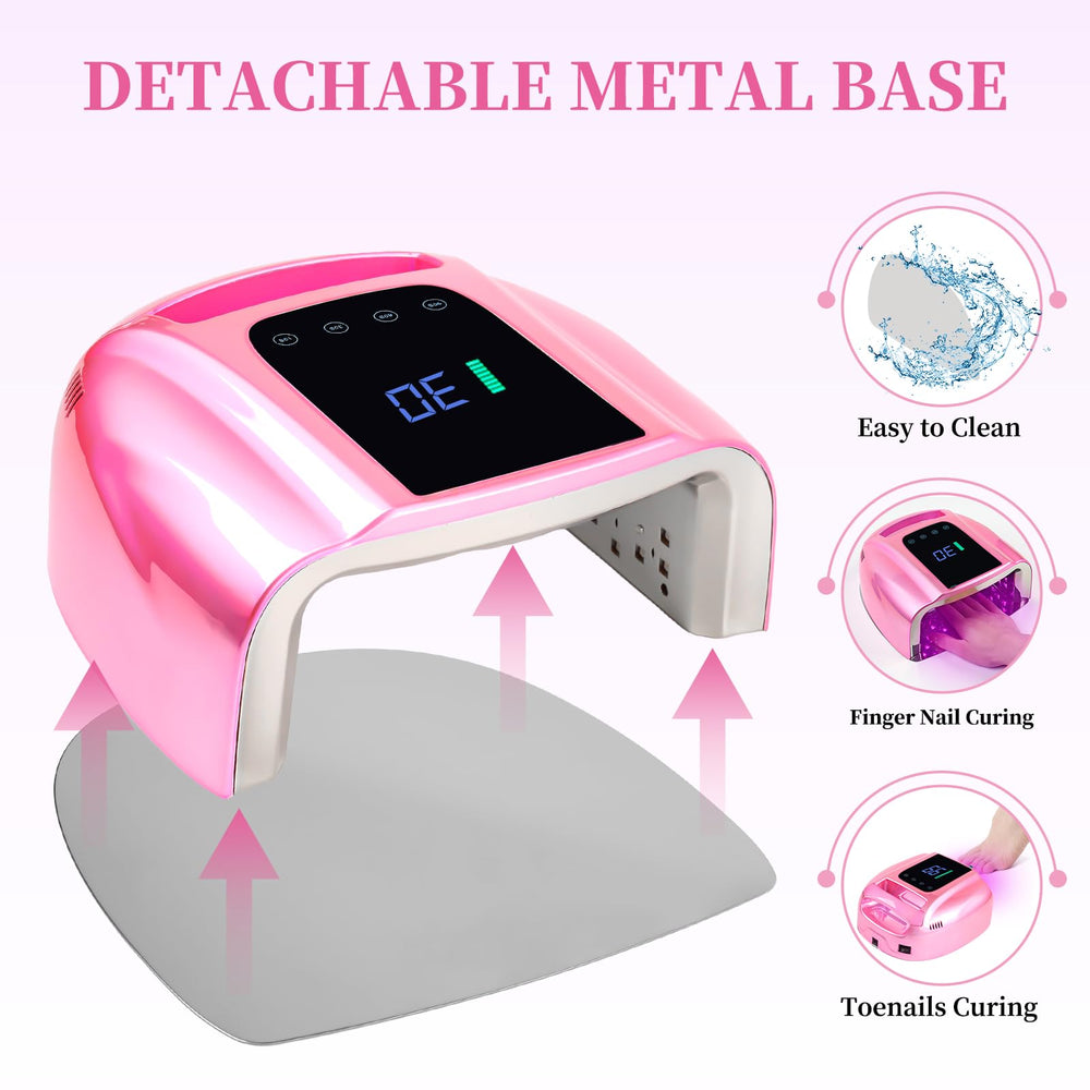 BOMOQING 96W nail lamp four timer settings for flexible curing