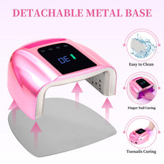 BOMOQING 96W nail lamp four timer settings for flexible curing