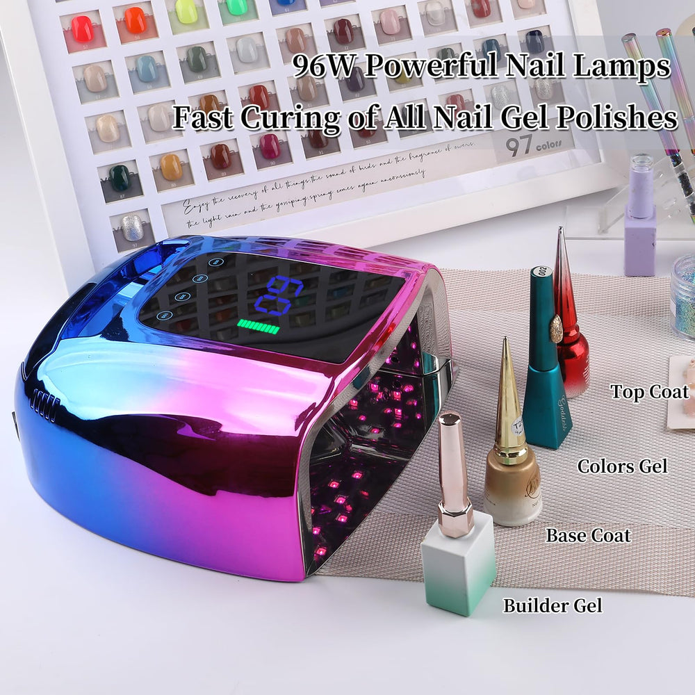 Dual light source delivers broad coverage for efficient curing.