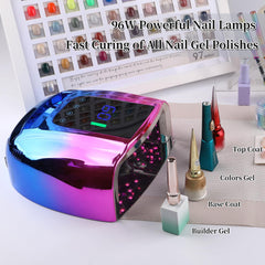 Dual light source delivers broad coverage for efficient curing.