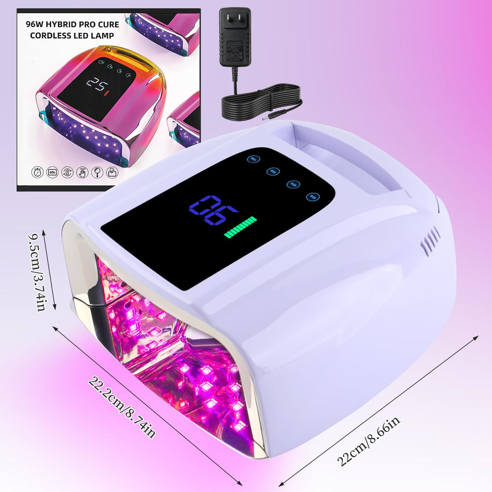 BOMOQING LED beads close-up indicating even curing across nails.