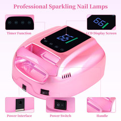 BOMOQING 96W nail lamp removable bottom for easy cleaning