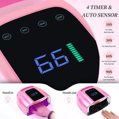 BOMOQING 96W nail lamp smart sensor for hands or feet