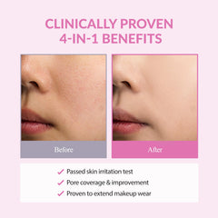 Korean-inspired Bonamedusa primer styling with pink-cap aesthetic