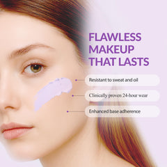 Bonamedusa primer swatch on skin reveals pore-filling potential.