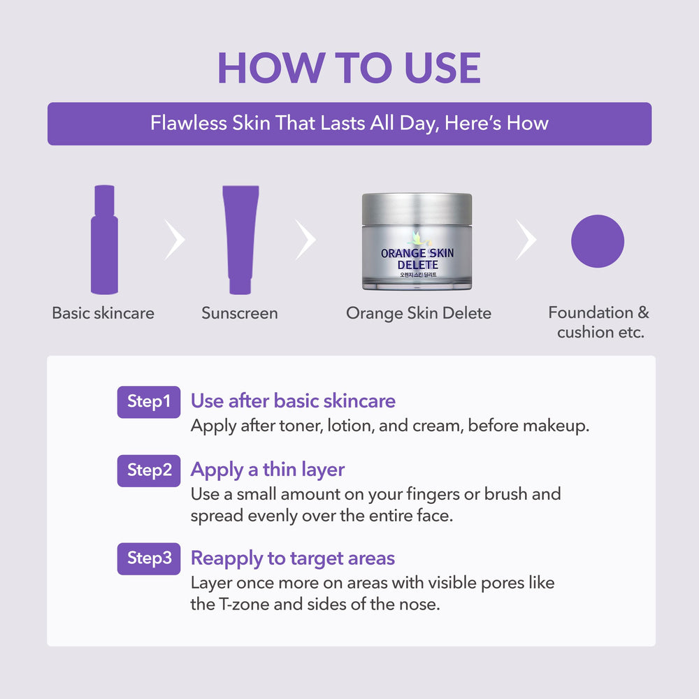 bonamedusa orange skin delete primer tube cap and soft applicator