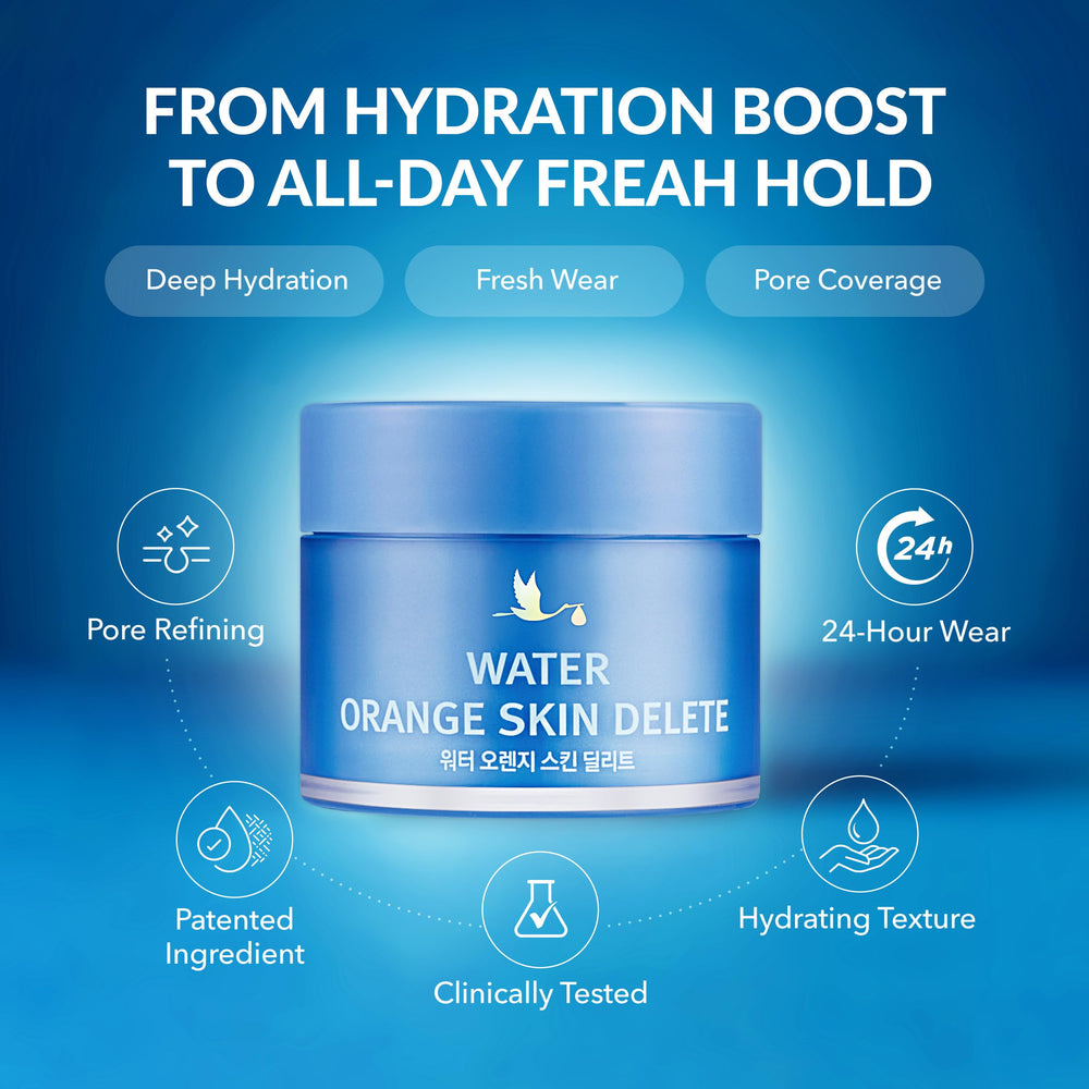 bonamedusa Water Orange Skin Delete texture application captures smooth, easy spreading for even coverage.