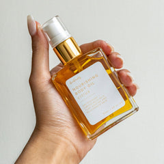 Bonblissity Nourishing Body Oils on skin for radiant, hydrated glow